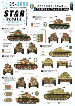 画像1: STAR DECALS[SD35-3052]1/35 WWII チェコ=スロバキアの戦車 シュコダLT vz.35/プラガLT38/Pz.Kpfw.38(t)