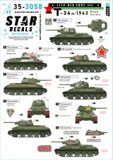 STAR DECALS[SD35-3058]1/35 WWII 露/ソ T-34戦車1943年型 各種砲塔タイプ