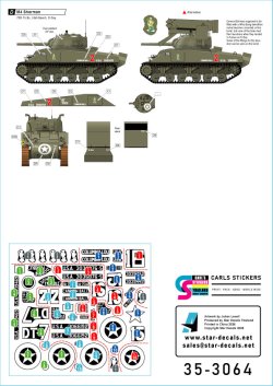 画像3: STAR DECALS[SD35-3064]1/35 WWII アメリカ ユタビーチ第70戦車大隊のM4シャーマン戦車 M4/M4ドーザー/M4A1 DD