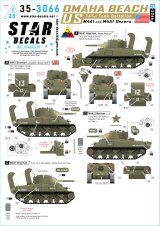 STAR DECALS[SD35-3066]1/35 WWII アメリカ オマハビーチ第741戦車大隊のM4シャーマン戦車 M4A1/M4A1ドーザー