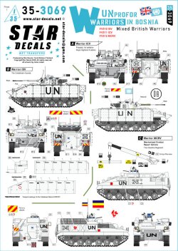 画像1: STAR DECALS[SD35-3069]1/35 現用 イギリス ボスニアのUNPROFORウォーリア イギリス軍のウォーリア戦闘装甲車各型 FV510 ISV/FV511 ICV/FV512 MCRV