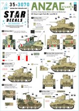 STAR DECALS[SD35-3070]1/35 WWII イギリス ANZACのスチュアート 中近東/アフリカのM3スチュアート軽戦車Mk.I/Mk.III