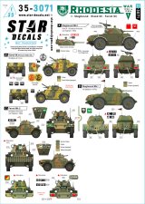 STAR DECALS[SD35-3071]1/35 現用 アフリカ ローデシア＃1 1950-1980年代の装甲車 スタッグハウンド/イーランド60/フェレットMk.2