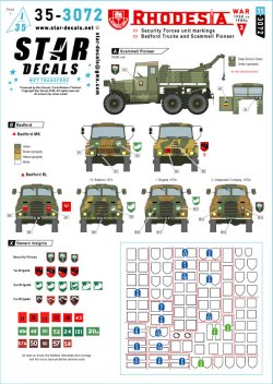 画像1: STAR DECALS[SD35-3072]1/35 現用 アフリカ ローデシア＃2 治安部隊の各種車両 ベッドフォードMK/RL/スキャメルパイオニアトラック