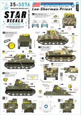 STAR DECALS[SD35-3076]1/35 WWII アメリカ リー/シャーマン/プリースト 1943年北アフリカ戦線のM3リー/M4A1シャーマン/M7プリースト