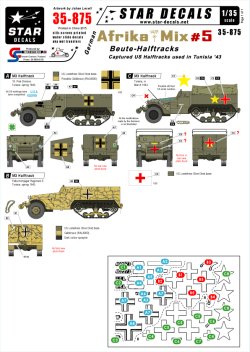 画像1: STAR DECALS[SD35-875] 1/35 ドイツ軍捕獲ハーフトラック 北アフリカ デカールセット