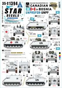 画像1: STAR DECALS[SD35-C1394]1/35 現用 バルカン半島の平和維持軍＃14 ボスニアのカナダ軍M113派生車輌 (1)