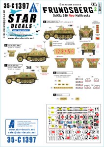 画像1: STAR DECALS[SD35-C1397]1/35 WWII ドイツ 第10SS装甲師団「フルンツベルク」の車輌＃2 Sd.Kfz.250ノイ (1)