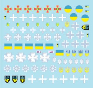 画像2: STAR DECALS[SD35-C1403]1/35 現用 ウクライナの戦争＃14 ウクライナ軍車輌の汎用国籍マーキング(2022-23年) (2)