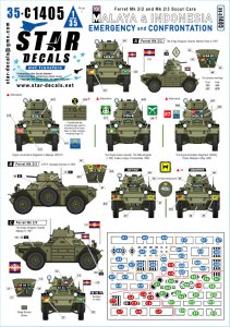 画像1: STAR DECALS[SD35-C1405]1/35 現用 マラヤ危機とマレーシア紛争のフェレットMk.2/2・Mk.2/3偵察装甲車(1950-60年代) (1)
