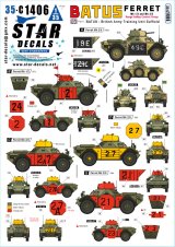 STAR DECALS[SD35-C1406]1/35 現用 BATUS(イギリス陸軍サフィールド訓練部隊)＃1 演習場安全管理グループのフェレットMk.1/2・Mk.2/3偵察装甲車