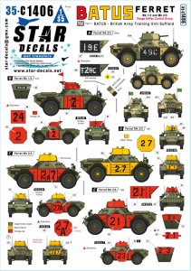 画像1: STAR DECALS[SD35-C1406]1/35 現用 BATUS(イギリス陸軍サフィールド訓練部隊)＃1 演習場安全管理グループのフェレットMk.1/2・Mk.2/3偵察装甲車 (1)