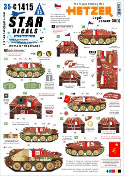 画像1: STAR DECALS[SD35-C1415]1/35 WWII 1945年プラハ蜂起＃2 レジスタンスの駆逐戦車38(t)ヘッツァー