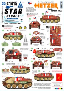 画像1: STAR DECALS[SD35-C1415]1/35 WWII 1945年プラハ蜂起＃2 レジスタンスの駆逐戦車38(t)ヘッツァー (1)