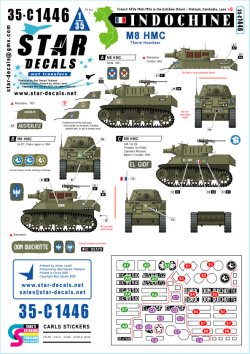 画像1: STAR DECALS[SD35-C1446]1/35 現用 フランス インドシナ戦争＃8 M8 HMC 75mm自走榴弾砲