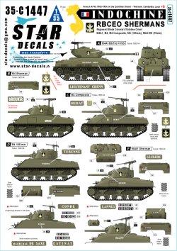 画像1: STAR DECALS[SD35-C1447]1/35 現用 フランス インドシナ戦争＃9 R.B.C.E.O.のシャーマン戦車 M4/M4A1/M4コンポジット/M4(105mm)/M4A1E8(76mm)