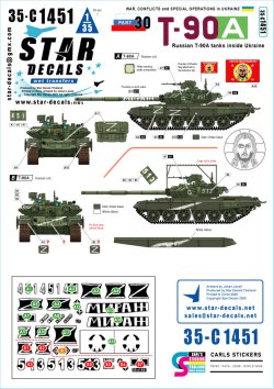 画像1: STAR DECALS[SD35-C1451]1/35 現用 ウクライナの戦争＃30 ウクライナ領内のロシア軍T-90A主力戦車
