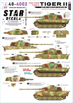 画像1: STAR DECALS[SD48-4002]1/48 WWII ドイツ 武装親衛隊のキングタイガー/タイガーII 東部戦線/ベルリン戦の第501/502/503SS重戦車大隊