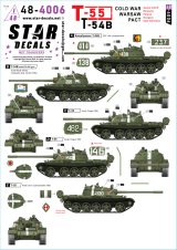 STAR DECALS[SD48-4006]1/48 現用 露/ソ 冷戦期ワルシャワ条約機構のT-55/T-54B ソビエト/ルーマニア/ポーランド/ハンガリー/東ドイツ