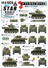 STAR DECALS[SD48-B1024]1/48 現用 フランス インドシナ戦争＃1 M5A1スチュアート軽戦車 初期/後期生産車