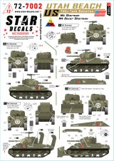 STAR DECALS[SD72-7002]1/72 WWII アメリカ ユタビーチ第746戦車大隊のM4シャーマン戦車 M4/M4ドーザー
