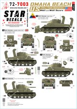 STAR DECALS[SD72-7003]1/72 WWII アメリカ オマハビーチ第741戦車大隊のM4シャーマン戦車 M4A1/M4A1ドーザー