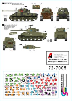 画像3: STAR DECALS[SD72-7005]1/72 WWII イギリス シャーマン ファイアフライMk.Vc