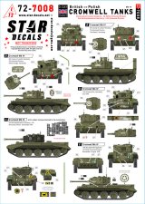 STAR DECALS[SD72-7008]1/72 WWII イギリス 英軍/ポーランド軍のクロムウェル巡航戦車 ポーランド第1機甲師団/第4カウンティオブロンドン騎兵連隊/第2ノーサンプトンシャー騎兵連隊/第11機甲師団のクロムウェルMk.IV