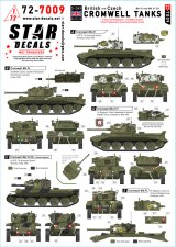 STAR DECALS[SD72-7009]1/72 WWII イギリス イギリス軍/チェコ軍のクロムウェル巡航戦車 第1王立戦車連隊/ウェールズ近衛連隊第2大隊/チェコスロバキア独立装甲旅団群のクロムウェルMk.IV/Mk.VICS