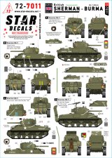 STAR DECALS[SD72-7011]1/72 WWII イギリス ビルマ戦線のシャーマン イギリス/英連邦軍のシャーマンMk.V(M4A4)