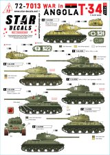 STAR DECALS[SD72-7013]1/72 現用 アンゴラ内戦＃1 MPLA/FAPLAのT-34-85戦車 1970-80年代