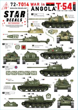 画像1: STAR DECALS[SD72-7014]1/72 現用 アンゴラ内戦＃2 MPLA/FAPLAのT-54B/T-55/T-55A/T-55AM戦車 1970-80年代