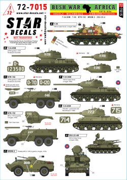 画像1: STAR DECALS[SD72-7015]1/72 現用 アフリカ 1970-80年代のブッシュウォー アンゴラ/モザンビーク/ジンバブエ=ローデシアのT-34-85M/T-55/BTR-152/ZSU-23-4/BRDM-2