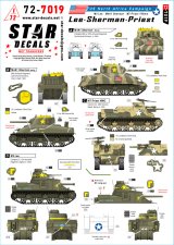 STAR DECALS[SD72-7019]1/72 WWII アメリカ リー/シャーマン/プリースト 1943年北アフリカ戦線のM3リー/M4A1シャーマン/M7プリースト