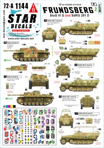 画像1: STAR DECALS[SD72-A1144]1/72 WWII ドイツ 第10SS装甲師団「フルンツベルク」の車輌＃2 III号突撃砲G型/Sd.Kfz.251 D型 (1)