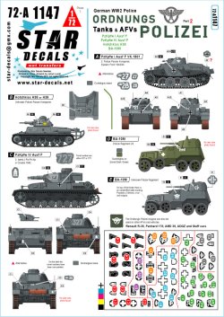 画像1: STAR DECALS[SD72-A1147]1/72 WWII ドイツ 秩序警察所属の装甲車＃2 戦車/装甲車