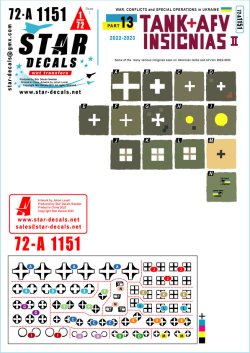画像1: STAR DECALS[SD72-A1151]1/72 現用 ウクライナの戦争＃13 ウクライナ軍車輌の汎用国籍マーキングII(2022-23年)