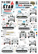 STAR DECALS[SD72-A1152]1/72 現用 バルカン半島の平和維持軍＃2 ボスニアのカナダ軍M113派生車輌