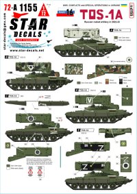 STAR DECALS[SD72-A1155]1/72 現用 ウクライナの戦争＃16 ロシア軍のTOS-1A多連装ロケットランチャー(2022-2023年)