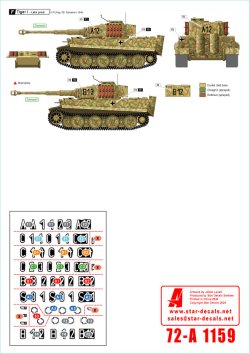 画像3: STAR DECALS[SD72-A1159]1/72 WWII 独 グロスドイッチュラント師団のタイガーI重戦車初期/中期/後期型(1943-1945年)