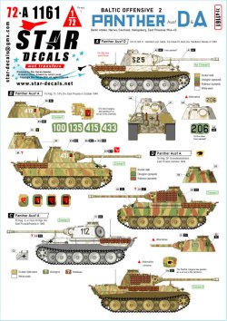 画像1: STAR DECALS[SD72-A1161]1/72 WWII 独 バルト海攻勢＃2 第11SS義勇装甲擲弾兵師団ノルトラント/グロスドイッチュラント師団/第5装甲師団のパンサー戦車D/A型(1944-1945年)