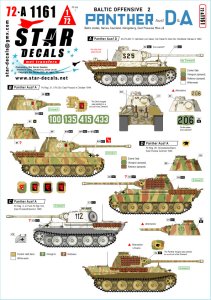 画像1: STAR DECALS[SD72-A1161]1/72 WWII 独 バルト海攻勢＃2 第11SS義勇装甲擲弾兵師団ノルトラント/グロスドイッチュラント師団/第5装甲師団のパンサー戦車D/A型(1944-1945年) (1)