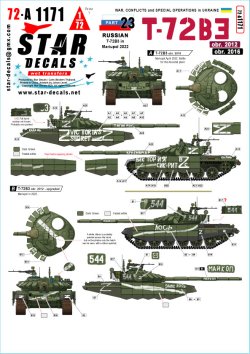 画像1: STAR DECALS[SD72-A1171]1/72 現用 ウクライナの戦争＃23 2022年マリウポリの戦いのロシア軍T-72B3 2012年型/2016年型
