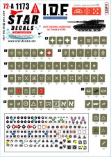 STAR DECALS[SD72-A1173]1/72 現用 イスラエル 汎用マーキング集＃2 戦車/戦闘車両用旅団/部隊識別マーキング