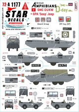 STAR DECALS[SD72-A1177]1/72 WWII イギリス D-デイのDUKW/シープ水陸両用車＃2 第297総合輸送中隊/ビーチ集団