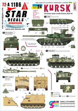 画像1: STAR DECALS[SD72-A1186]1/72 現用 ウクライナの戦争＃24 クルスク ロシア領内のウクライナ軍戦車/自走砲/AFV 2024-25