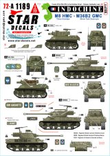 STAR DECALS[SD72-A1189]1/72 現用 フランス インドシナ戦争＃5 M8 HMC 75mm自走榴弾砲/M36B2駆逐戦車