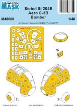 スペシャルホビー[SPH M48008]1/48 ジーベル Si204E/アエロ C-3B塗装マスクシール (スペシャルホビー用)
