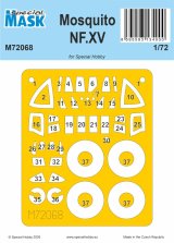 スペシャルホビー[SPHM72068]1/72 DH.98 モスキート NF Mk.XV塗装マスクシール (スペシャルホビー用)
