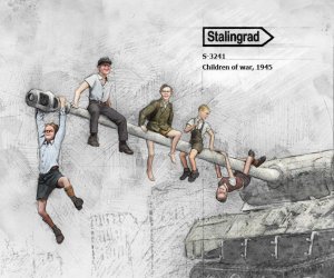 画像1: スターリングラード[ST3241]1/35 WWII 欧州 終戦と子供達1945年 5体セット (1)